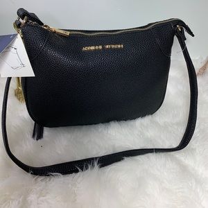 Adrienne Vittadini Handbag Zip Top Crossbody Black